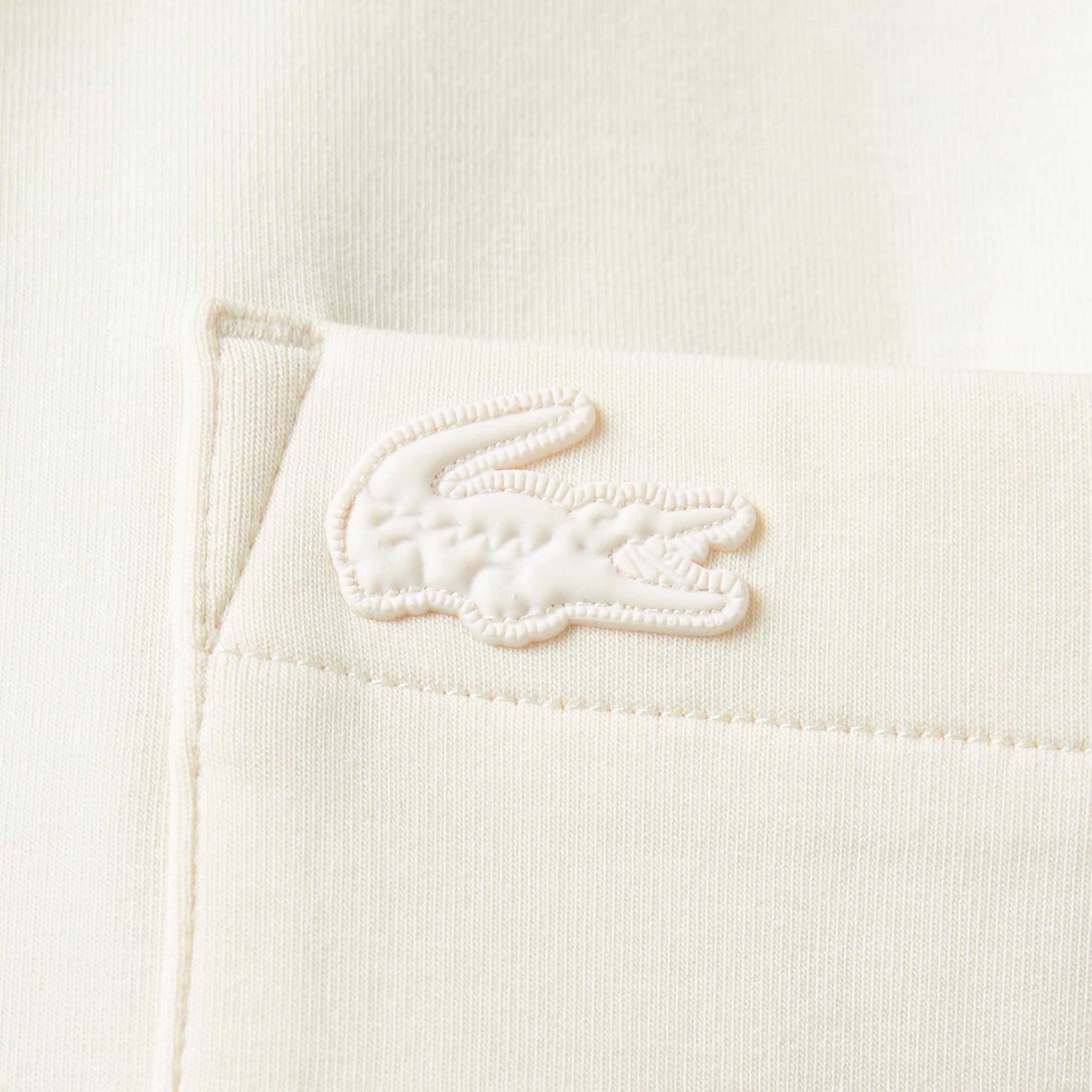Lacoste Kadın Relaxed Fit Kapüşonlu Beyaz Ceket