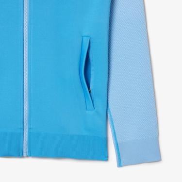  Novak Djokovic Erkek Regular Fit Fermuarlı Renk Bloklu Mavi Sweatshirt