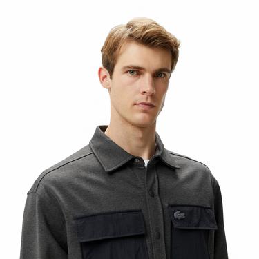  Erkek Relaxed Fit Koyu Gri Gömlek