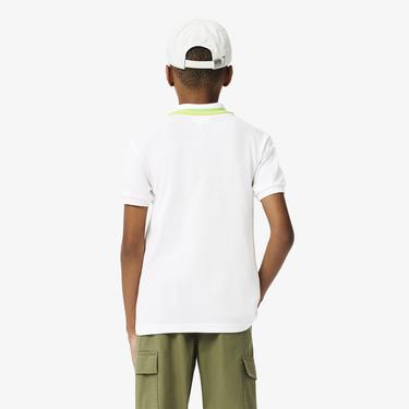  Erkek Çocuk Kısa Kollu Beyaz Polo