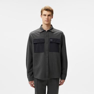  Erkek Relaxed Fit Koyu Gri Gömlek