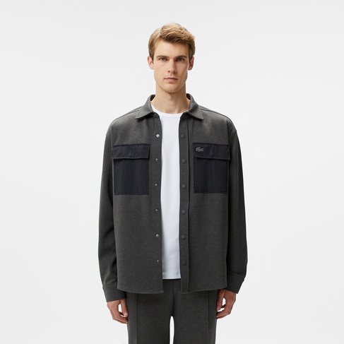  Erkek Relaxed Fit Koyu Gri Gömlek