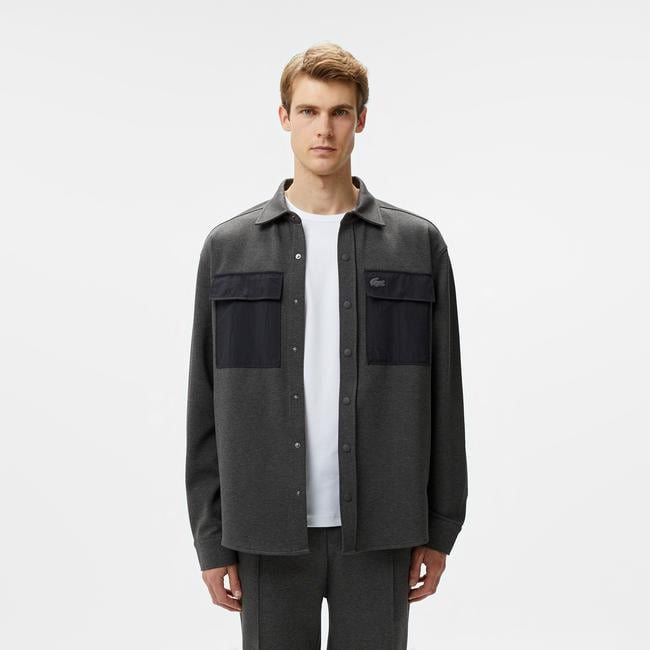  Erkek Relaxed Fit Koyu Gri Gömlek
