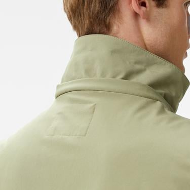  Erkek Regular Fit Kapüşonlu Baskılı Haki Yağmurluk