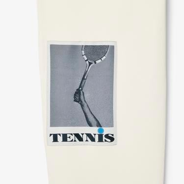  FW24 RUNWAY Unisex Regular Fit Baskılı Beyaz Eşofman Altı