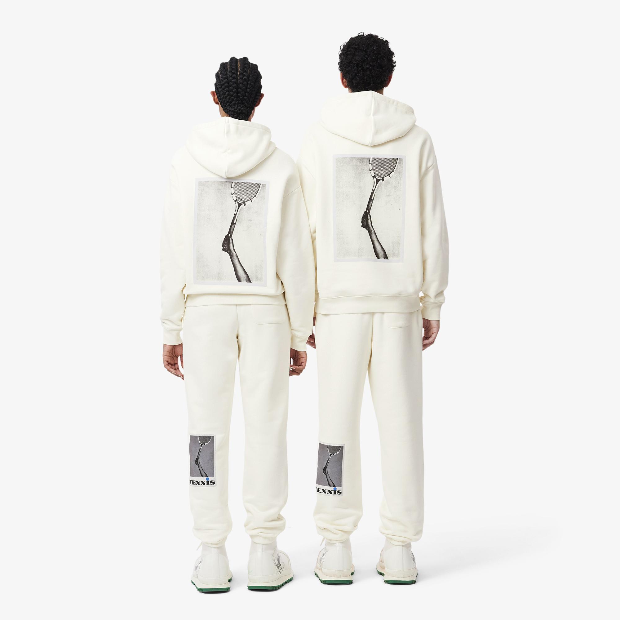 FW24 RUNWAY Unisex Regular Fit Baskılı Beyaz Eşofman Altı