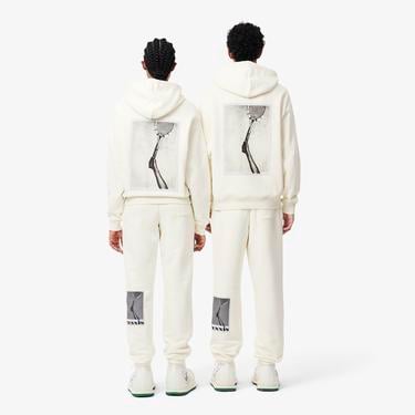  FW24 RUNWAY Unisex Regular Fit Baskılı Beyaz Eşofman Altı