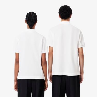  FW24 RUNWAY L.12.12 Unisex Classic Fit Baskılı Beyaz Polo