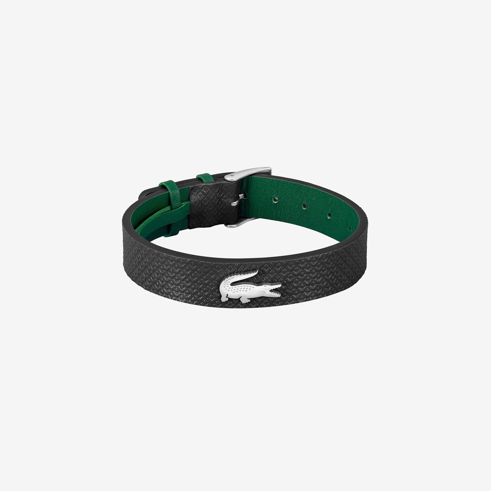 Lacoste L.12.12 Erkek Deri Siyah Bileklik