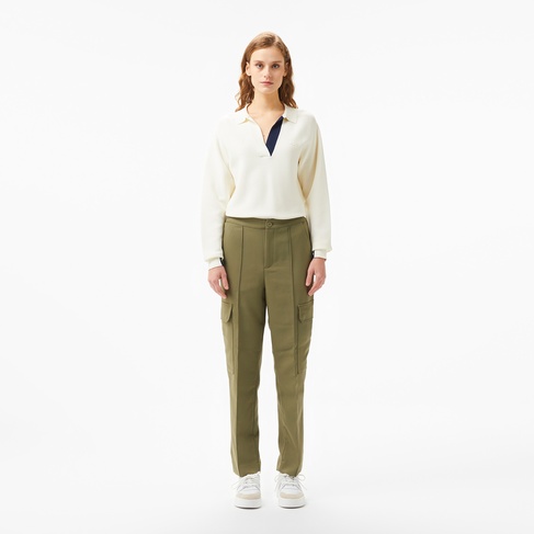  Kadın Regular Fit Haki Pantolon