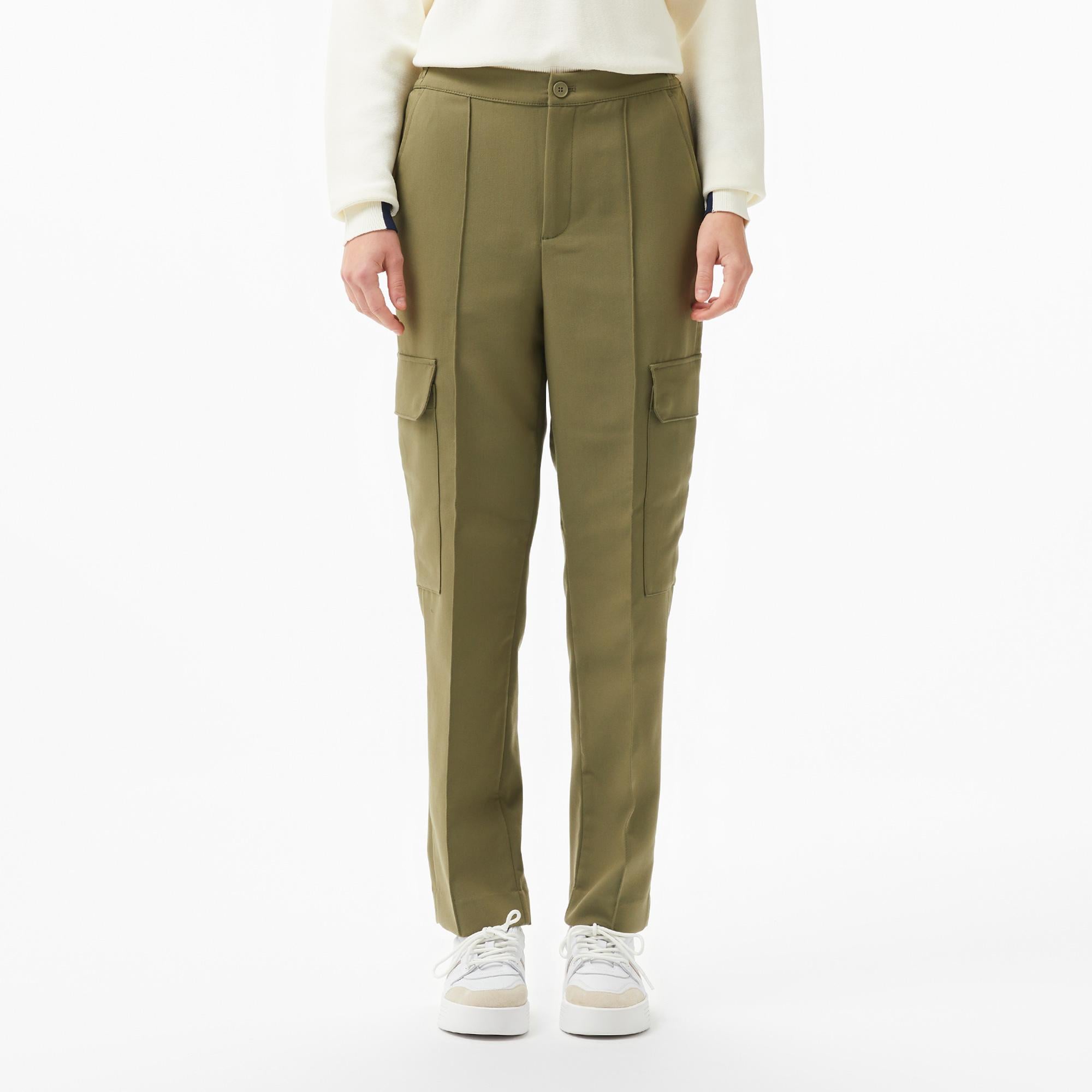 Lacoste Kadın Regular Fit Haki Pantolon