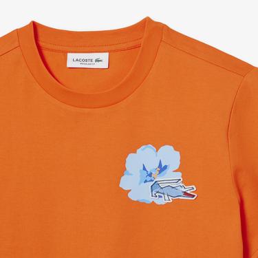  Kadın Regular Fit Bisiklet Yaka Turuncu T-Shirt