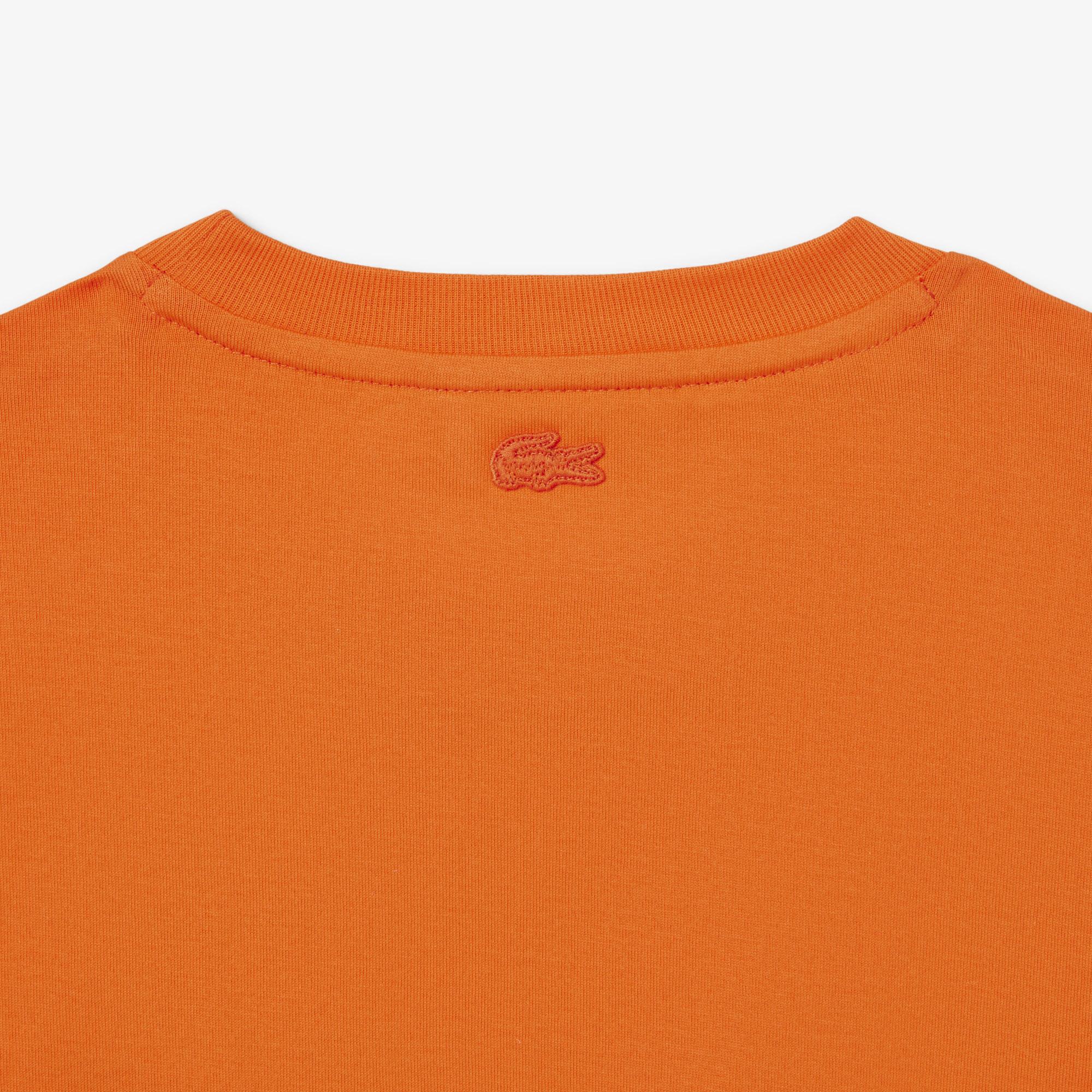 Kadın Regular Fit Bisiklet Yaka Turuncu T-Shirt