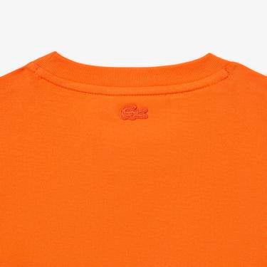  Kadın Regular Fit Bisiklet Yaka Turuncu T-Shirt