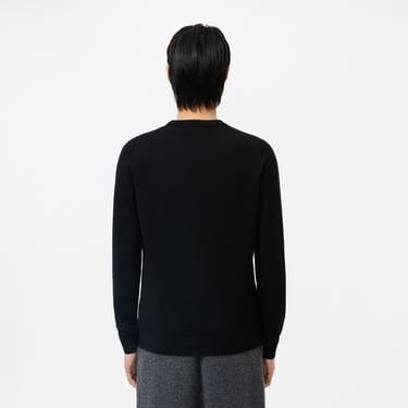  Erkek Regular Fit Bisiklet Yaka Yün Siyah Triko