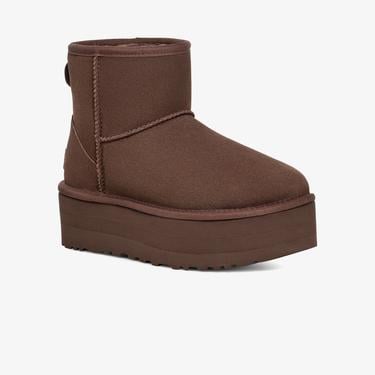  UGG Classic Mini Platform Kadın Koyu Kahverengi Bot