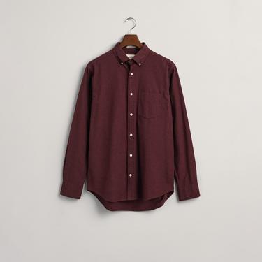  Gant Erkek Bordo Regular Fit Düğmeli Yaka Gömlek