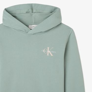  Calvin Klein Jeans Small Monogram Çocuk Yeşil Hoodie