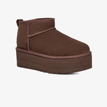  UGG Classic Ultra Mini Platform Kadın Koyu Kahverengi Bot