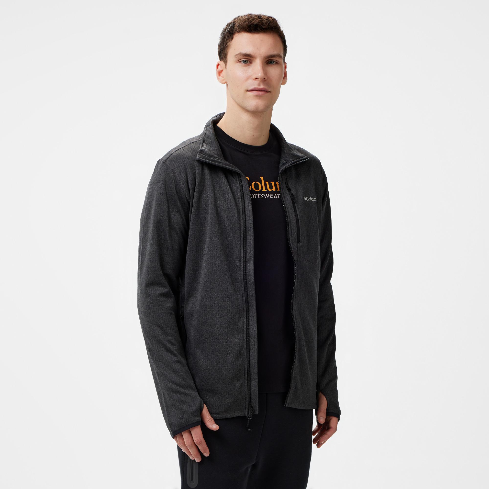 Columbia Park View Full Zip Erkek Koyu Gri Polar