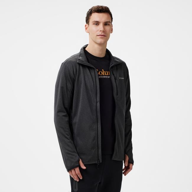  Columbia Park View Full Zip Erkek Koyu Gri Polar