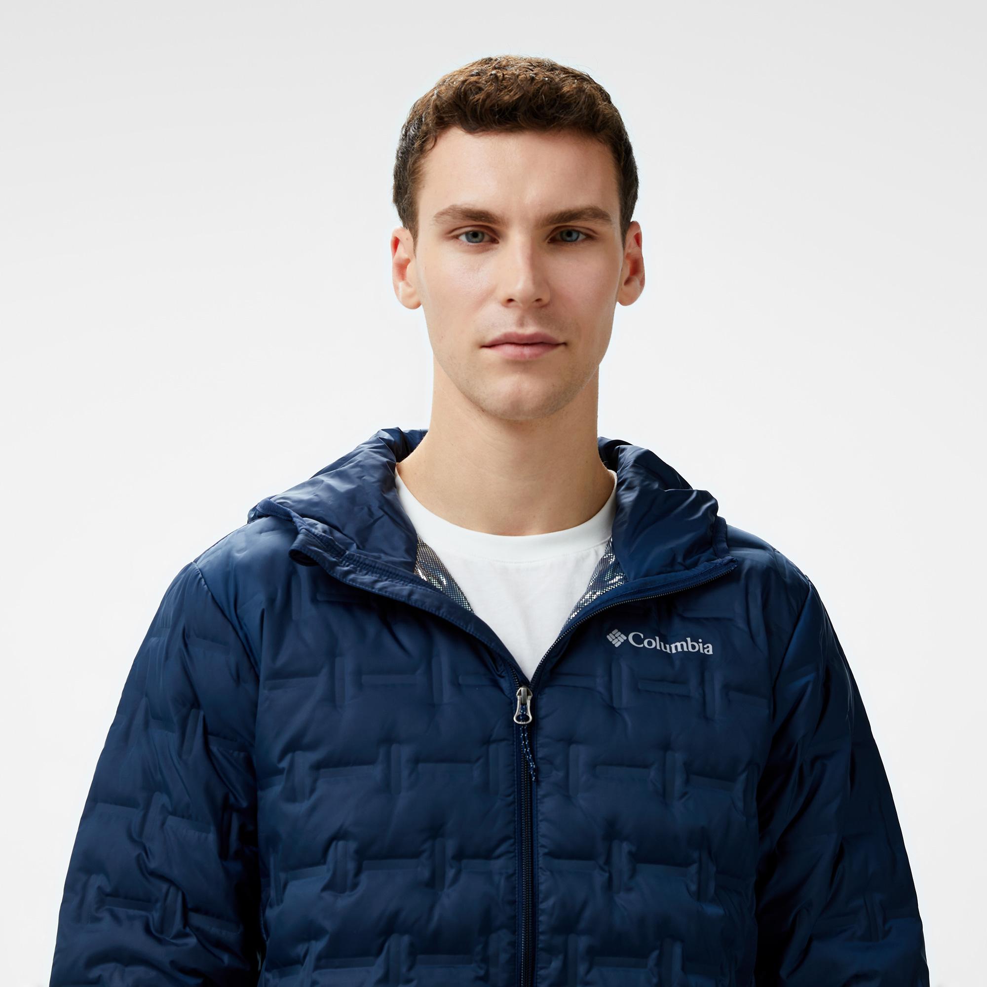 Columbia Delta Ridge Down Hooded Erkek Lacivert Mont
