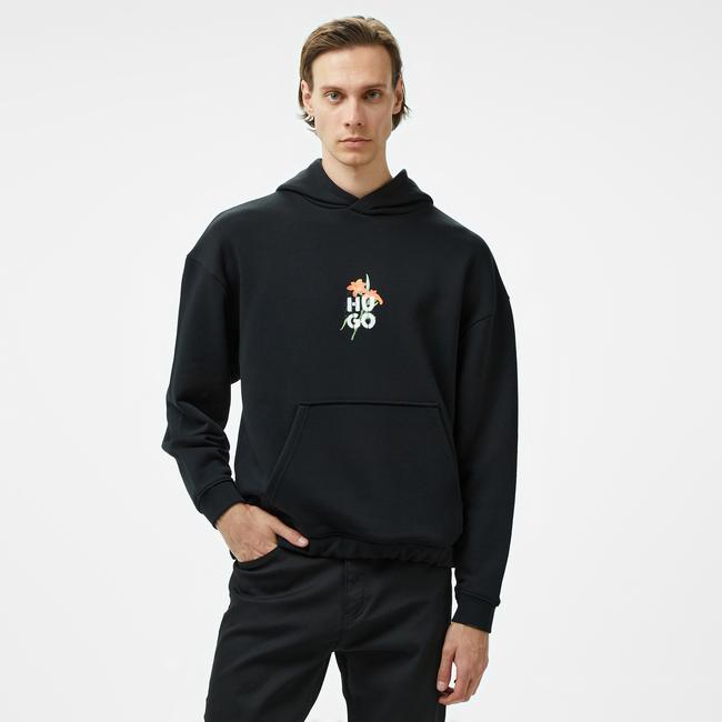  Hugo Diblossomy Erkek Siyah Sweatshirt
