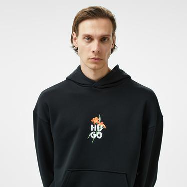  Hugo Diblossomy Erkek Siyah Sweatshirt