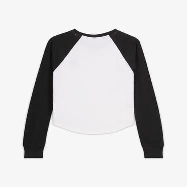  Converse Kadın Renk Bloklu Uzun Kollu Beyaz T-Shirt