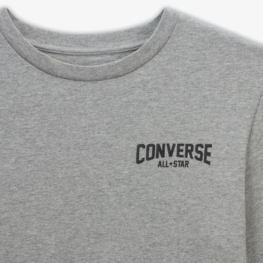  Converse Erkek Baskılı Gri T-Shirt
