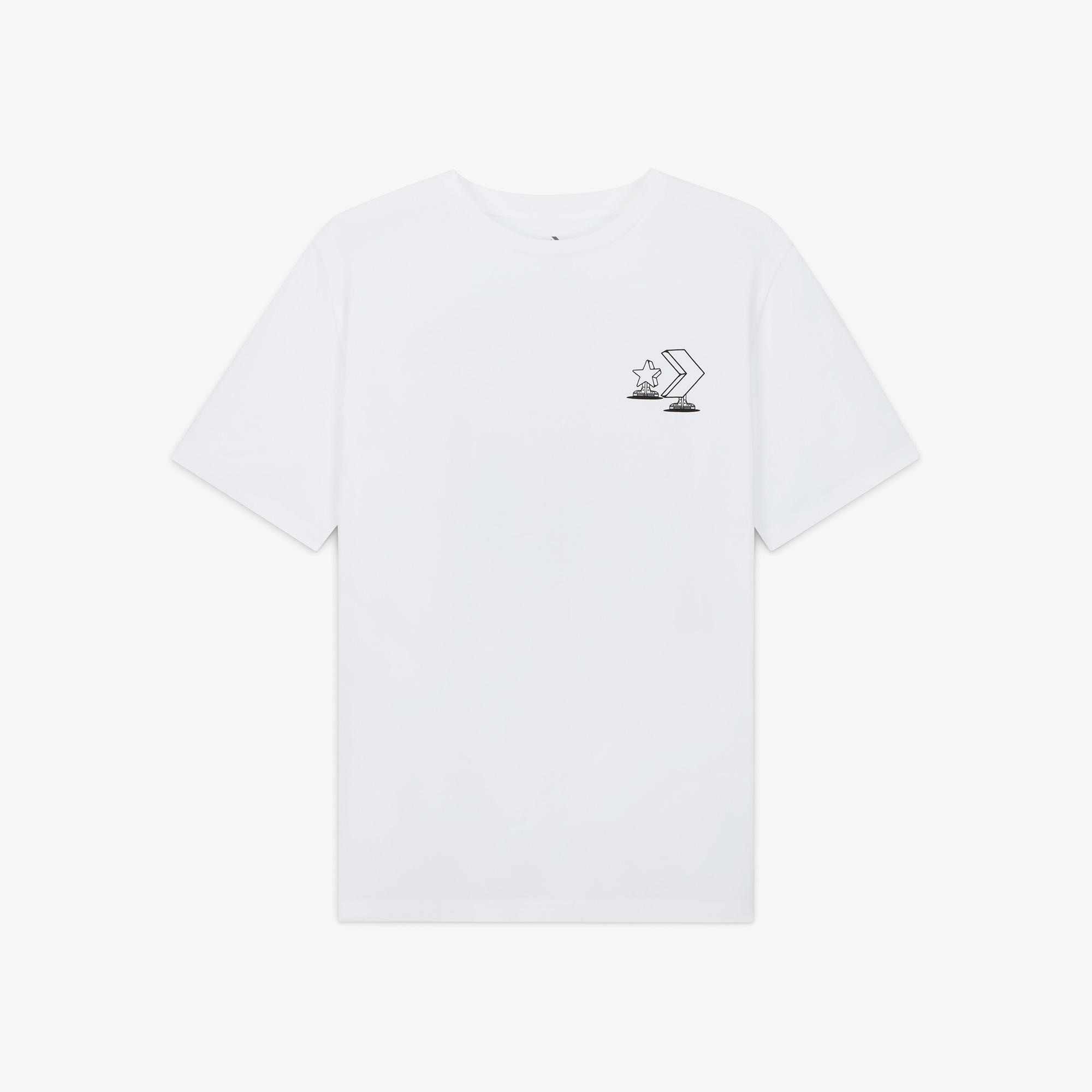 Converse Erkek Grafik Baskılı Beyaz T-Shirt