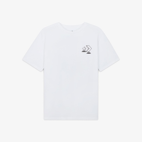  Converse Erkek Grafik Baskılı Beyaz T-Shirt