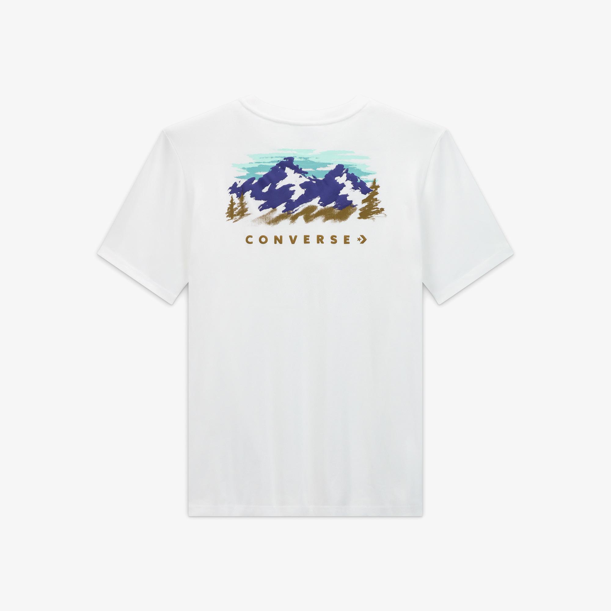 Converse Erkek Grafik Baskılı Beyaz T-Shirt