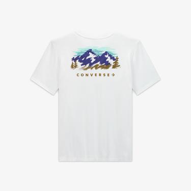  Converse Erkek Grafik Baskılı Beyaz T-Shirt