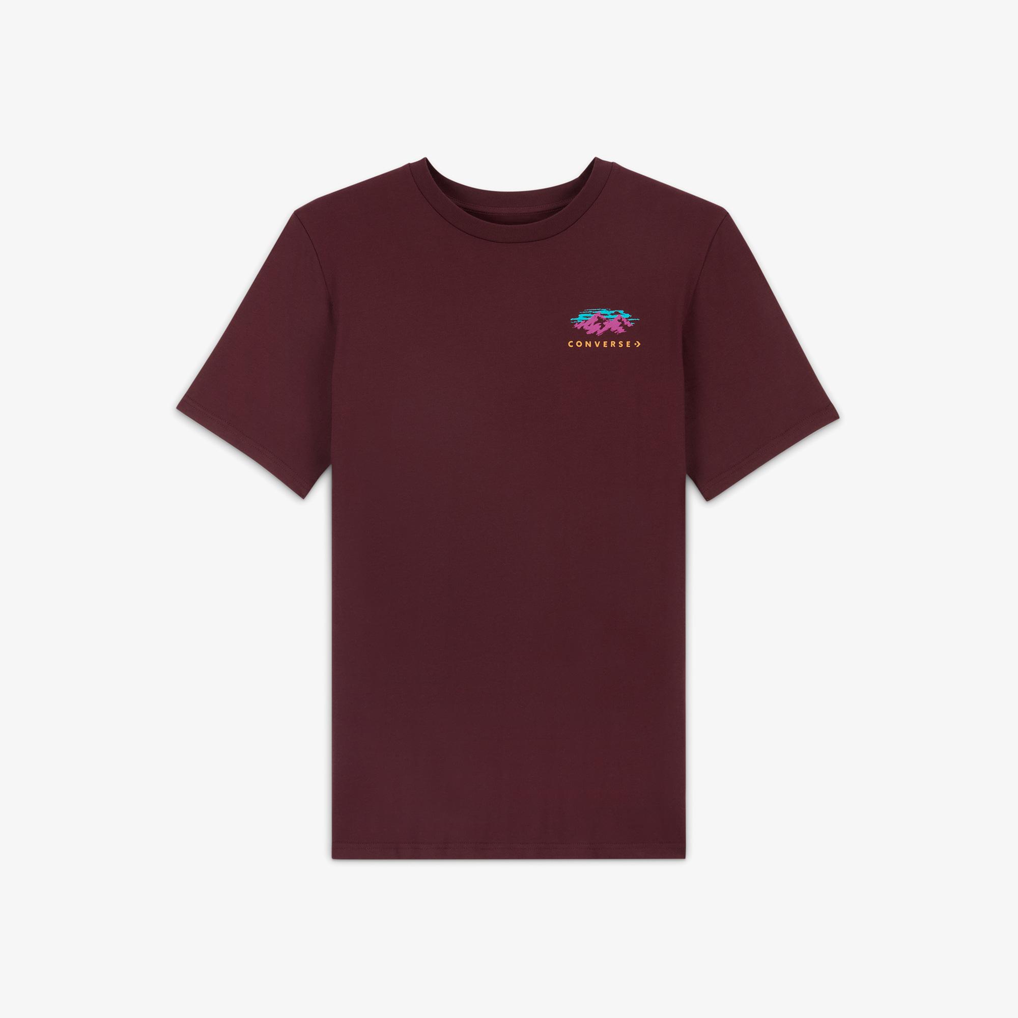 Converse Erkek Grafik Baskılı Bordo T-Shirt