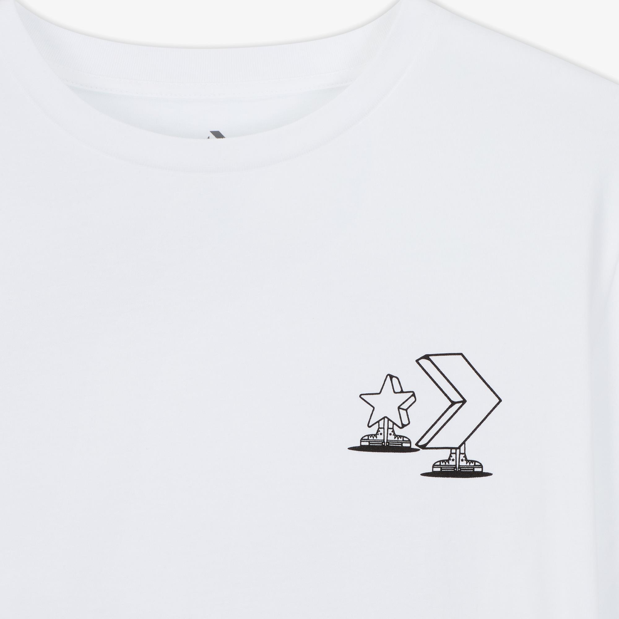 Converse Erkek Grafik Baskılı Beyaz T-Shirt