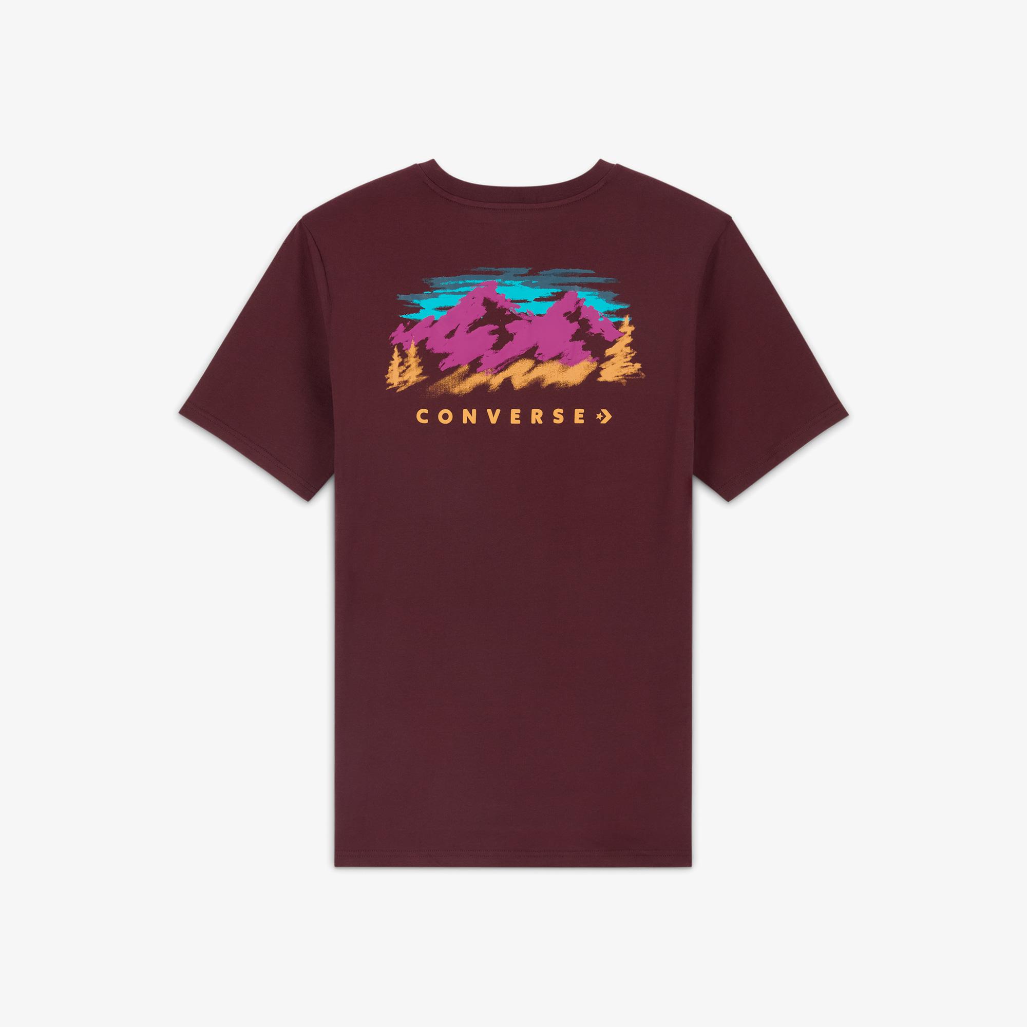 Converse Erkek Grafik Baskılı Bordo T-Shirt