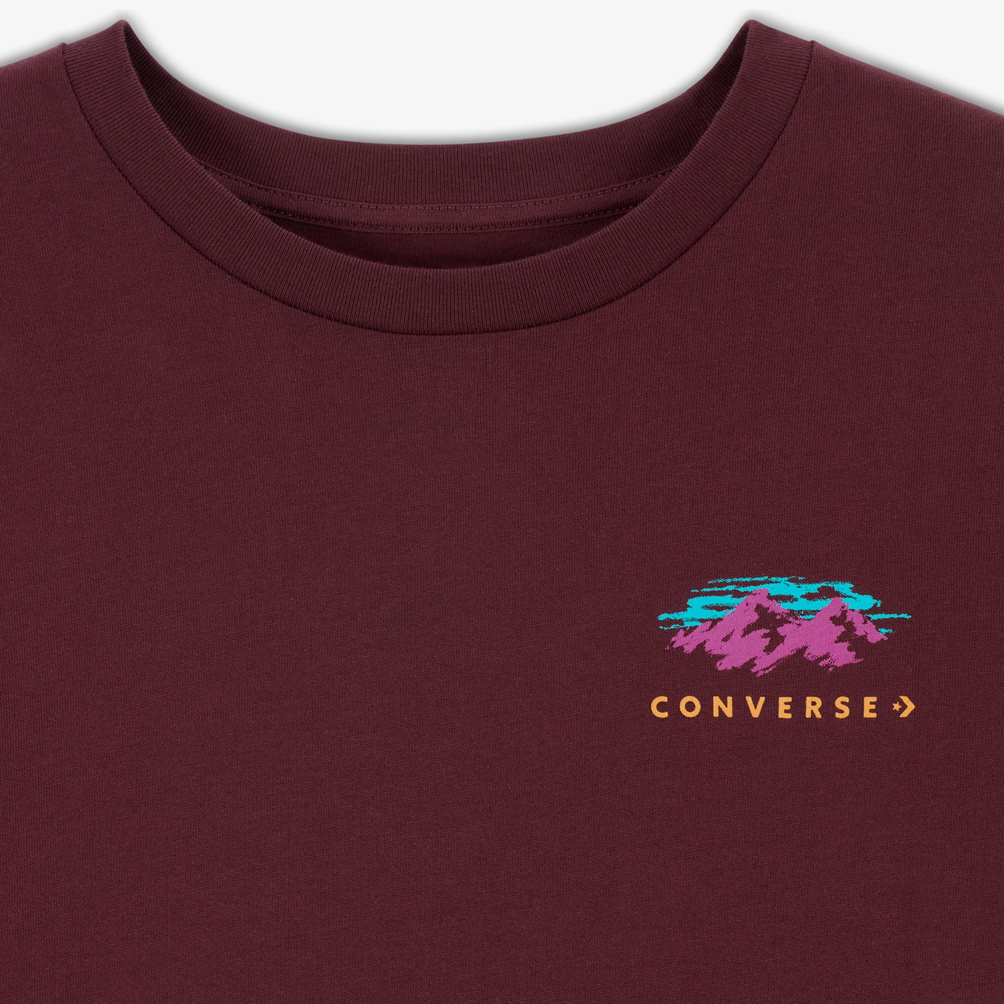 Converse Erkek Grafik Baskılı Bordo T-Shirt