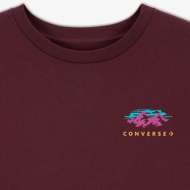  Converse Erkek Grafik Baskılı Bordo T-Shirt