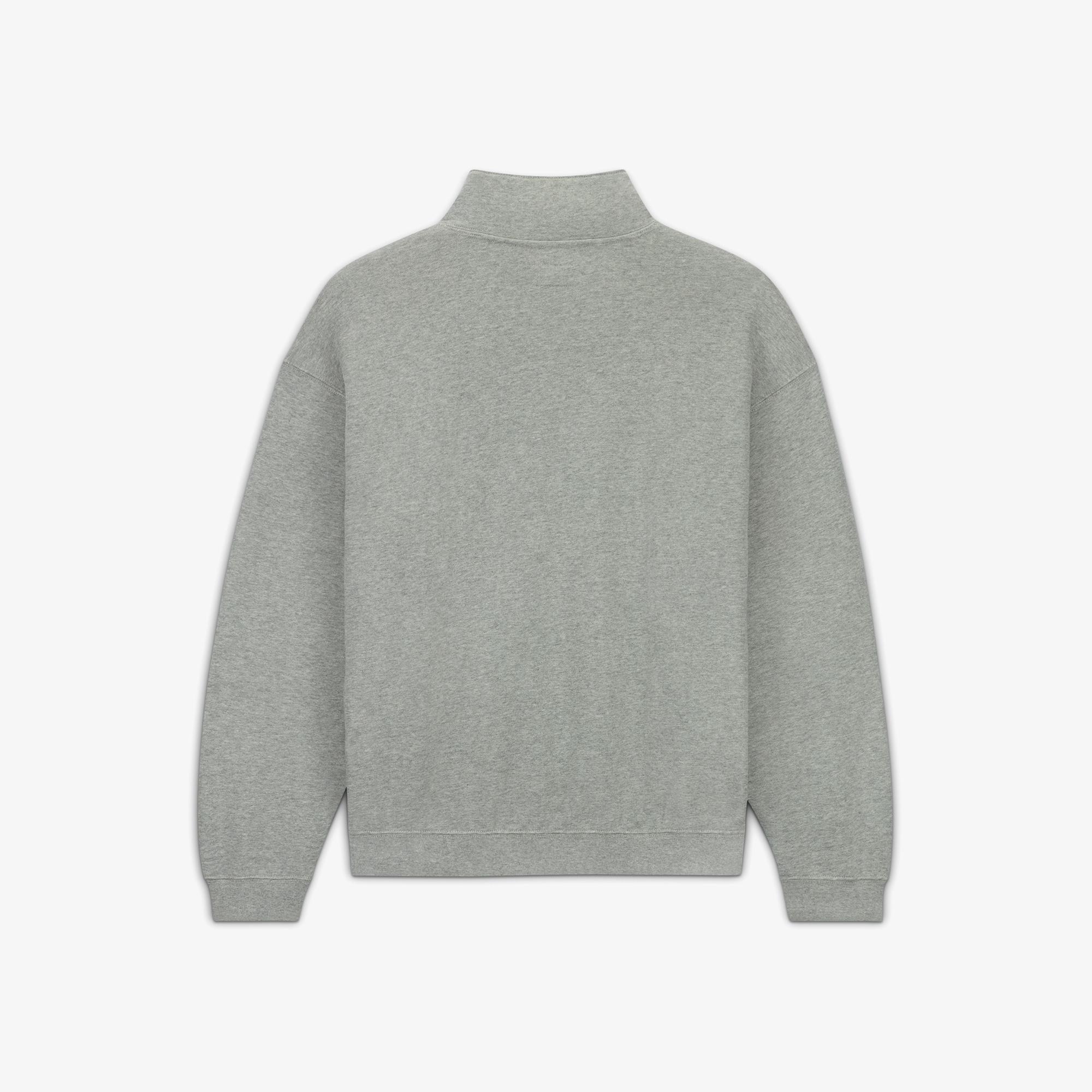 Converse Erkek Loose Fit Yarım Fermuarlı Gri Sweatshirt