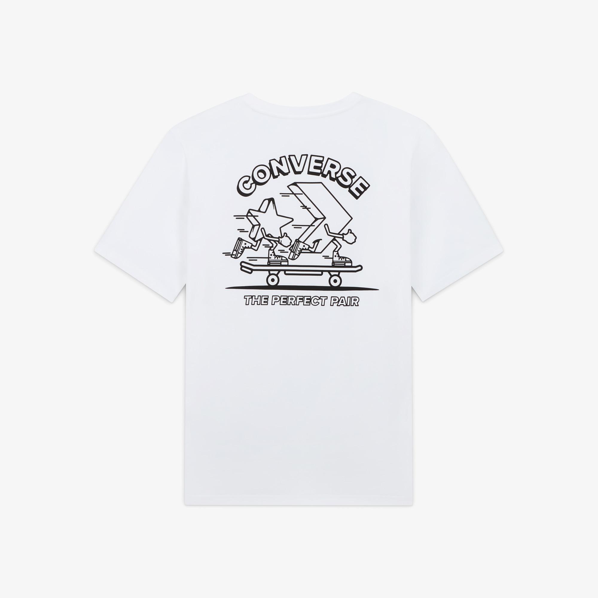 Converse Erkek Grafik Baskılı Beyaz T-Shirt
