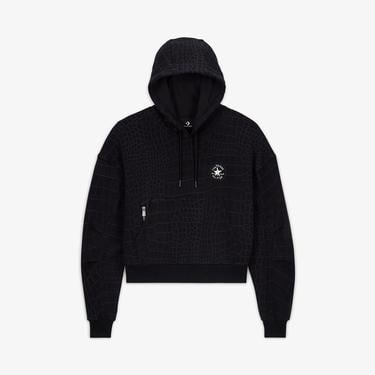  Converse Kadın Desenli Siyah Hoodie