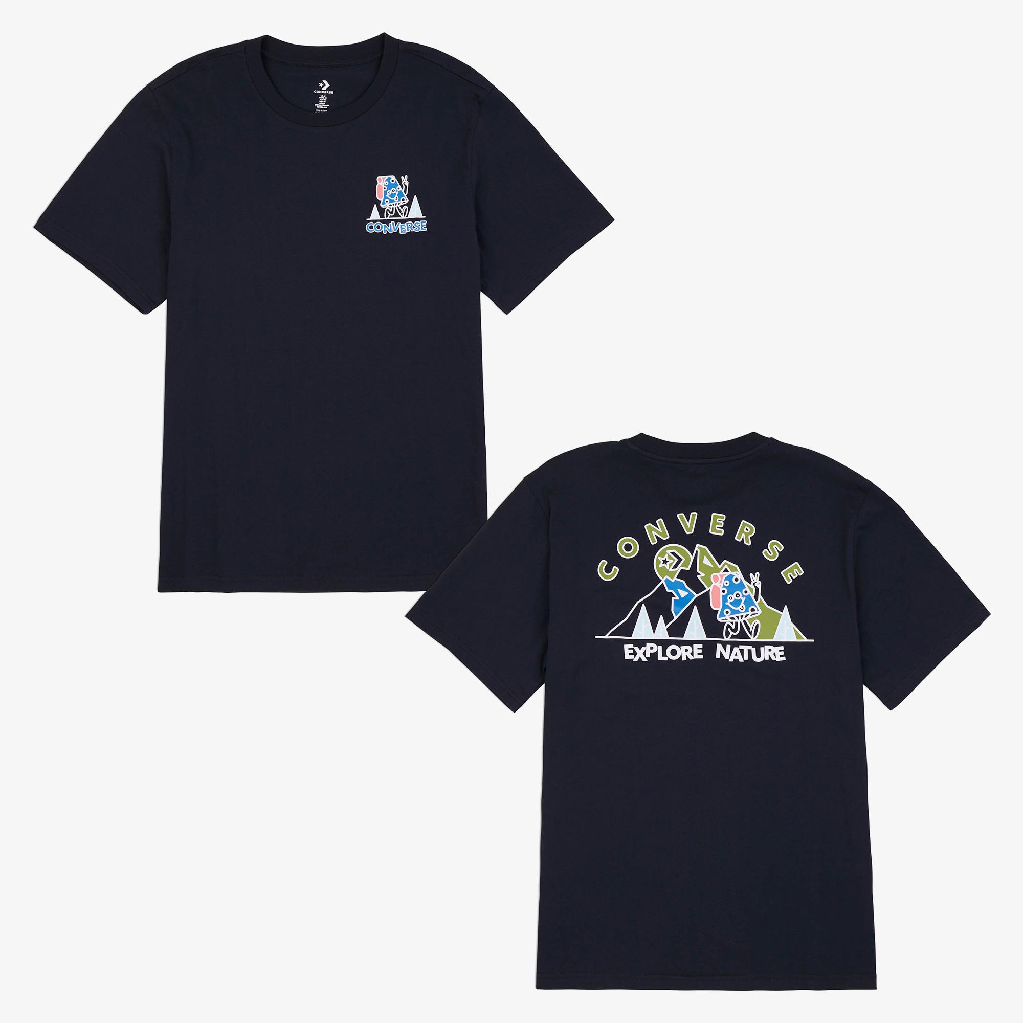 Converse Erkek Grafik Baskılı Lacivert T-Shirt