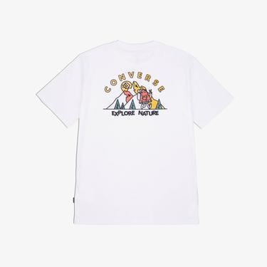  Converse Erkek Grafik Baskılı Beyaz T-Shirt