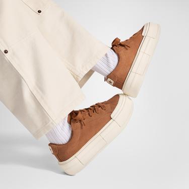  Converse Cruise Unisex Kahverengi Süet Platform Sneaker