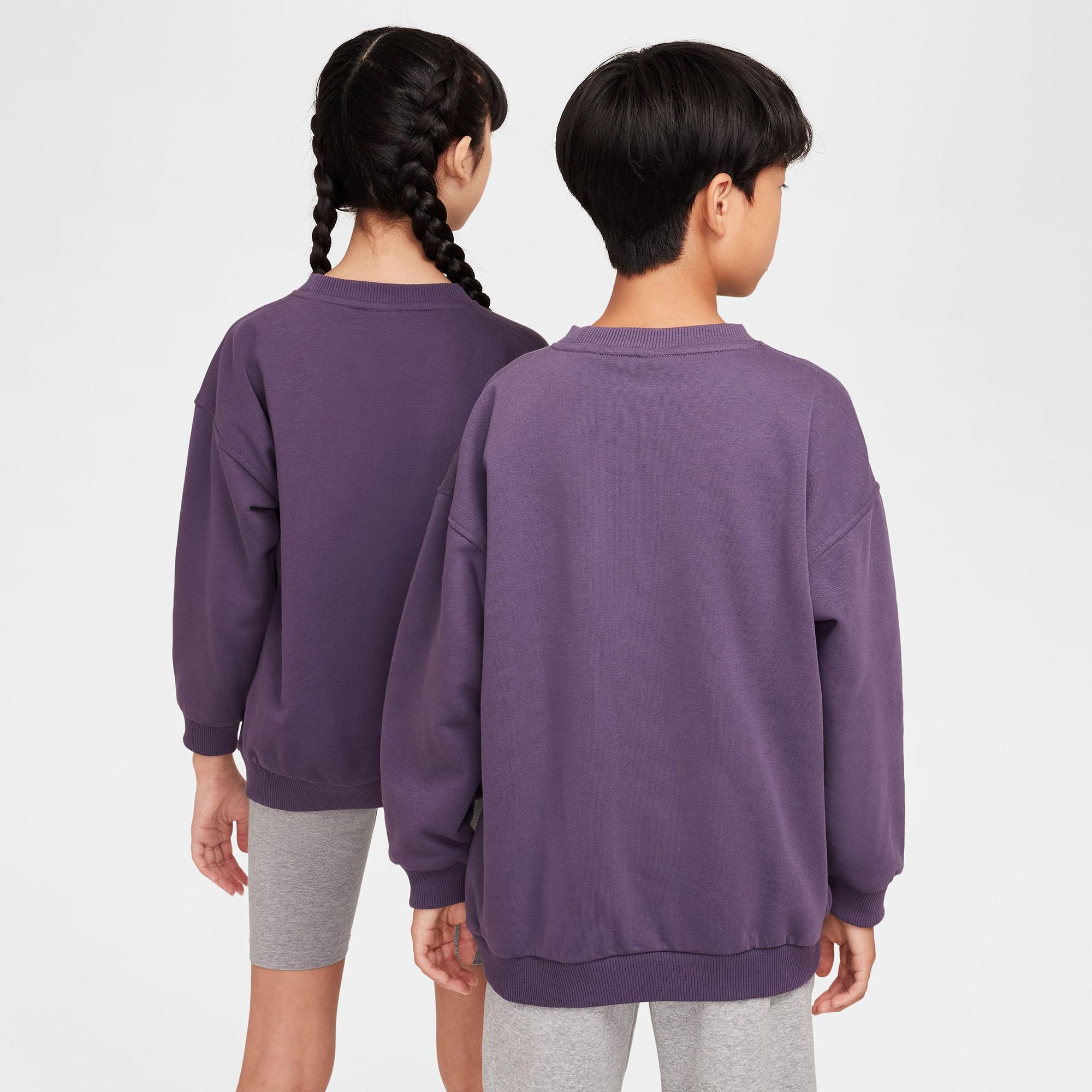 Nike Sportswear Club Fleece Çocuk Mor Uzun Kollu T-Shirt