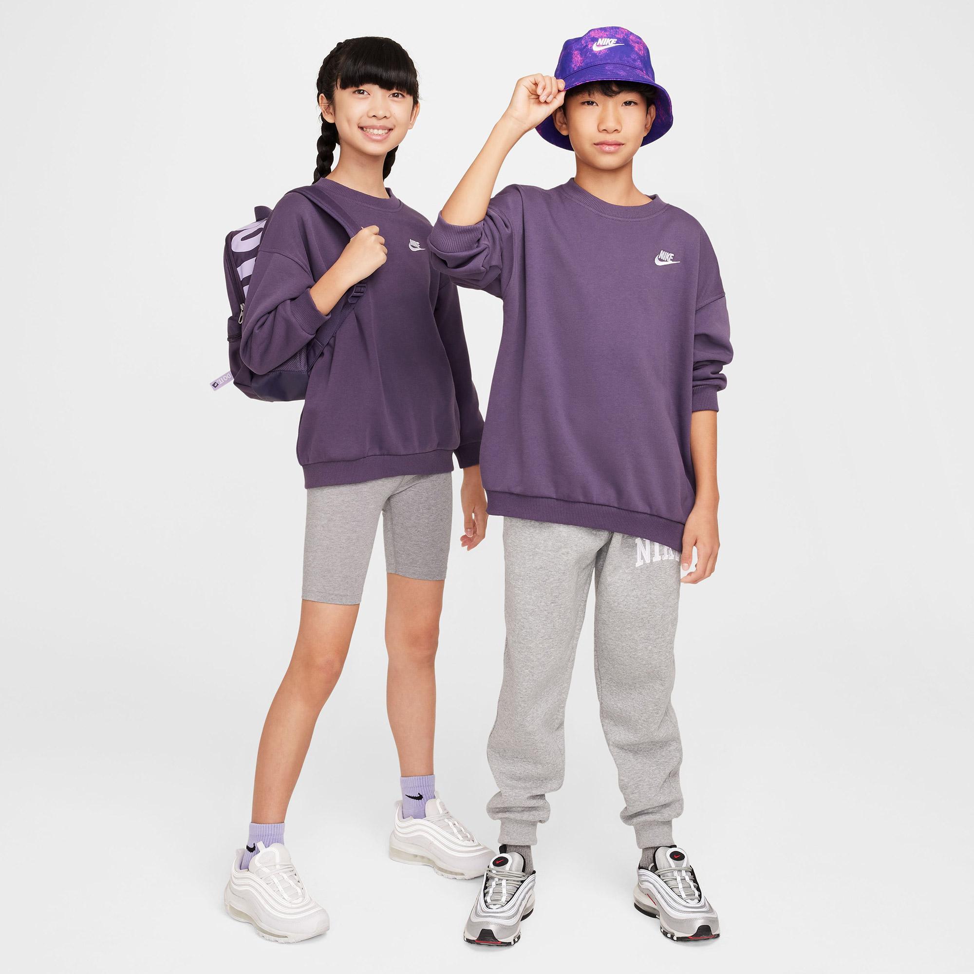 Nike Sportswear Club Fleece Çocuk Mor Uzun Kollu T-Shirt