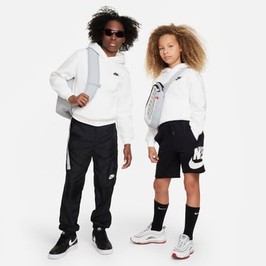  Nike Sportswear Club Fleece Çocuk Beyaz Kapüşonlu Hoodie