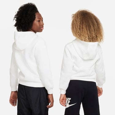  Nike Sportswear Club Fleece Çocuk Beyaz Kapüşonlu Hoodie