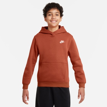  Nike Sportswear Club Fleece Çocuk Turuncu Kapüşonlu Hoodie